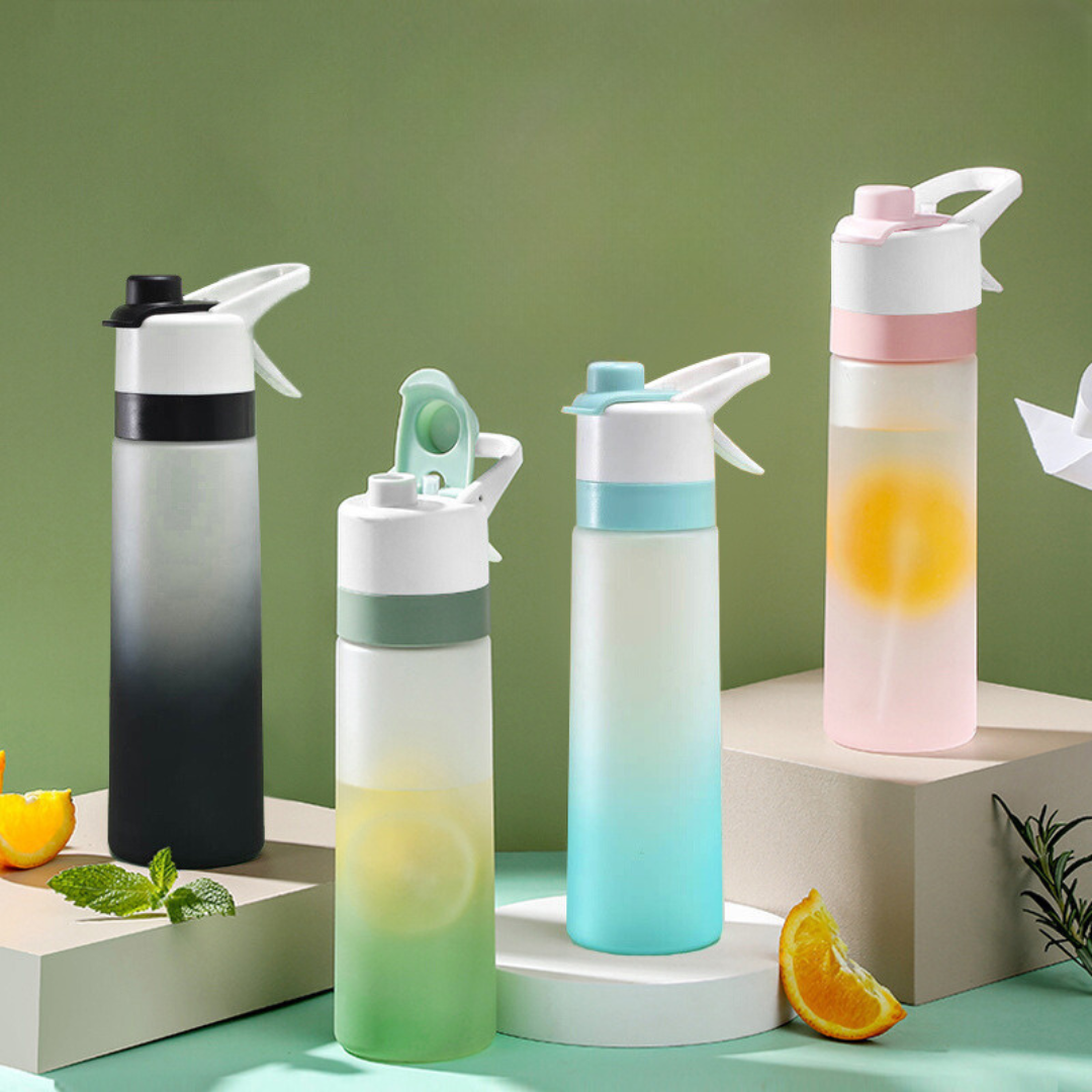 Drinkfles met Spray - Waterfles met Nevelfunctie - 650ml